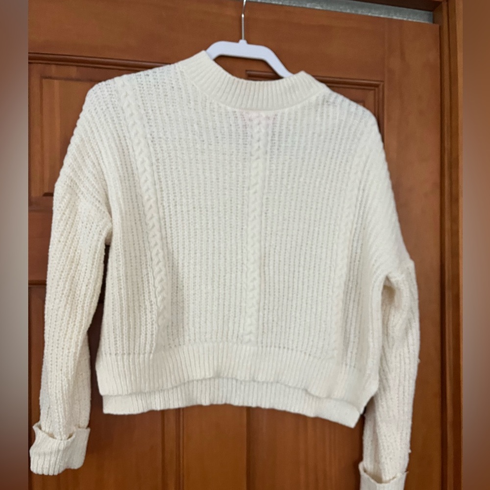 Cropped Chenille Sweater